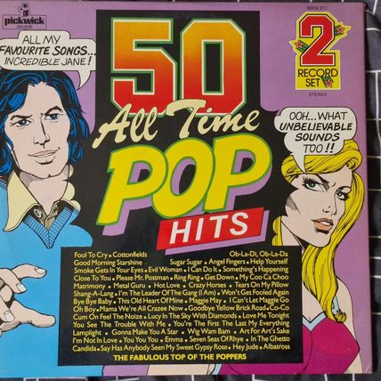 The Fabulous Top Of The Poppers – 50 All Time Pop Hits (50DA311) (Double LP)