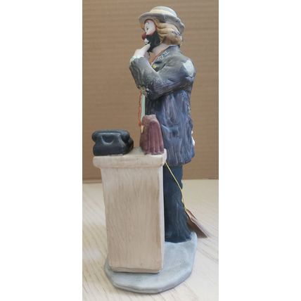 Vintage Emmett Kelly Jr. Flambro 1984 Porcelain 8" Hobo Clown Executive