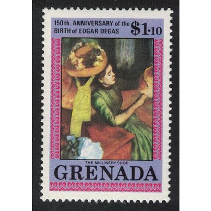 Grenada 'The Millinery Shop' Painting by Degas 1984 MNH SG#1354