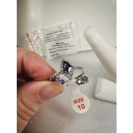 NIB Bomb Party Sz10 Revealed BP Ring RBP7452 Dreaming of Jewels Amethyst CZ