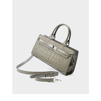 Kelly Bag Crocodile Pattern Cowhide Women's Bag Wew Crossbody Large Capacity Bag