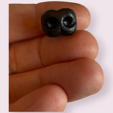 Safety Nose Teddy Bear 18mm Black with Metal Back Soft Toy Making Repairs