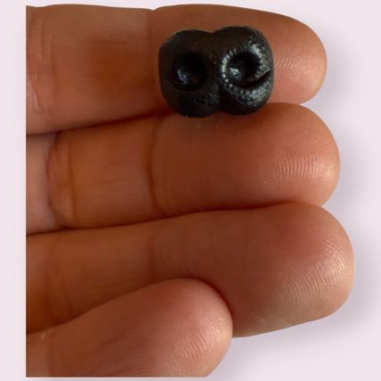 Safety Nose Teddy Bear 18mm Black with Metal Back Soft Toy Making Repairs