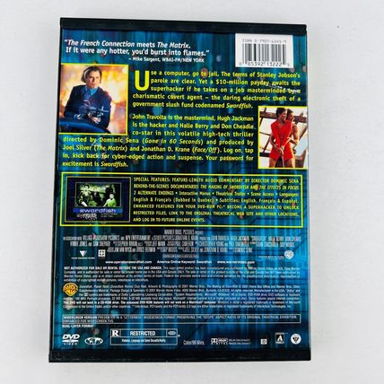 Swordfish DVD John Travolta, Hugh Jackman, Halle Berry