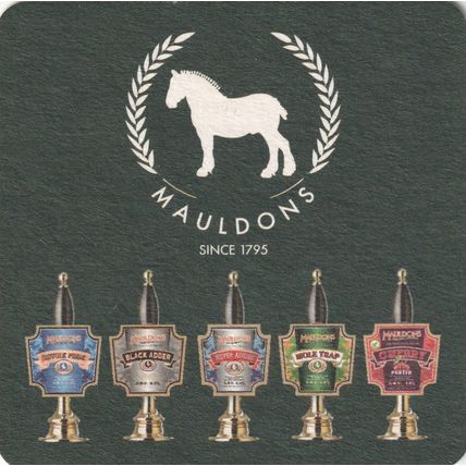 BEER MAT - MAULDENS BREWERY - VARIOUS BEERS - (Cat No 004) - (2019)