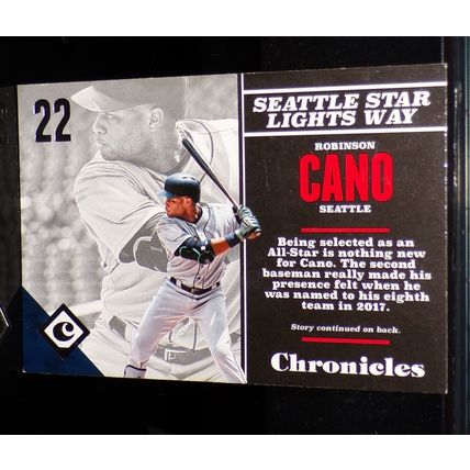 PANINI CHRONICLES 2017 ROBINSON CANO SEATTLE STAR LIGHTS WAY BASEBALL CARD #99