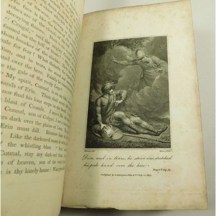 Poems Of Ossian Antique 1803 Georgian Leather Book Set - Macpherson