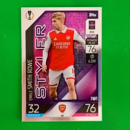 Topps Match Attax 22/23 "EMILE SMITH-ROWE" #95 Arsenal STYLER