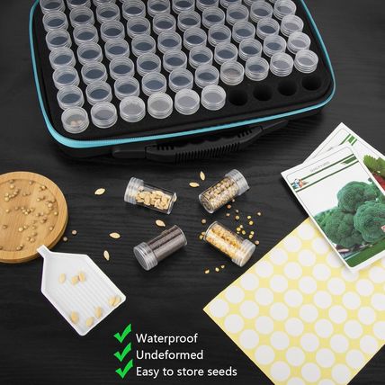 140 Slots Seed Organizer Storage Box with 20PCS Seed Envelopes, Premium Seed Con
