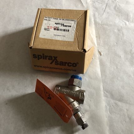 SPIRAX SARCO TD42L M18 W/ Blowdown Valve THERMODYNAMIC 3/4” STEEL STEAM TRAP,SS