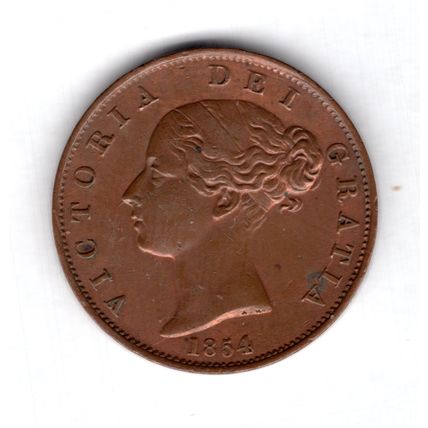 Great Britain. Victoria. Halfpenny 1854. dy18094