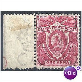 Uganda 1898 SG84 1a Scarlet Fine Mounted Mint Marginal.