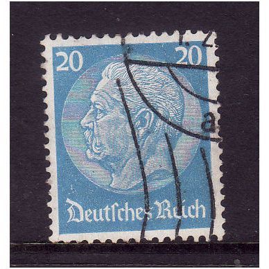 GERMANY 1933 SG502B 20pf BLUE PRESIDENT VON HINDENBURGH FINE USED