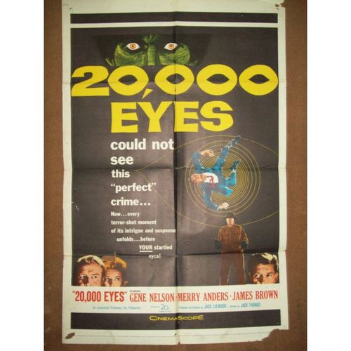 20,000 EYES Gene Nelson, Merry Anders, James Brown 1-Sheet Poster