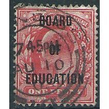 1902 O84 1d Scarlet Board of Education Official Fine Used. ..