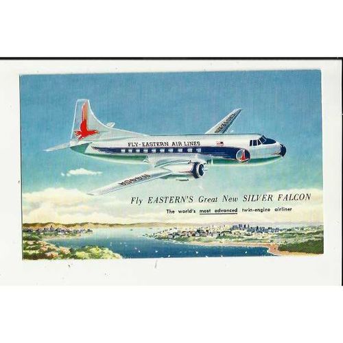 Aviation EASTERN AIRLINES Silver Falcon Postcard