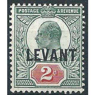 British Levant 1905 L4 2d Grey-Green & Carmine-Red Mounted Mint .. ..