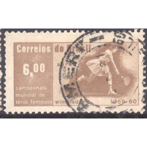 Brazil 1960 - SG1041 - 6cr brown - Maria Bueno in play - used