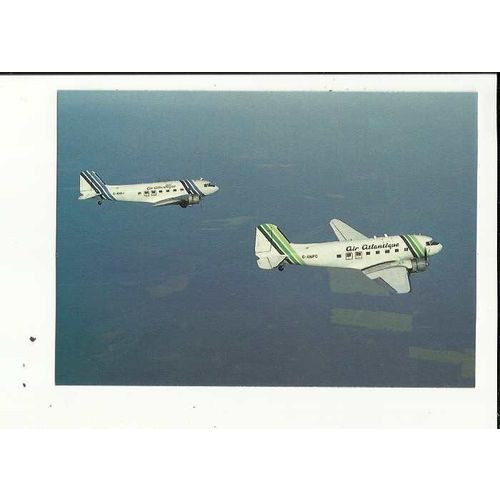 Aviation AIR ATLANTIQUE DC-3 Postcard by Skilton & Fry (476)
