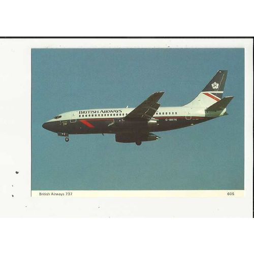 Aviation BRITISH AIRWAYS BOEING 737 Postcard by Skilton & Fry (605)