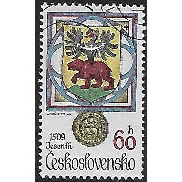 Mi 2508: 60 h. multicoloured City Arms with Animal Motives: Jesenik (1509).
