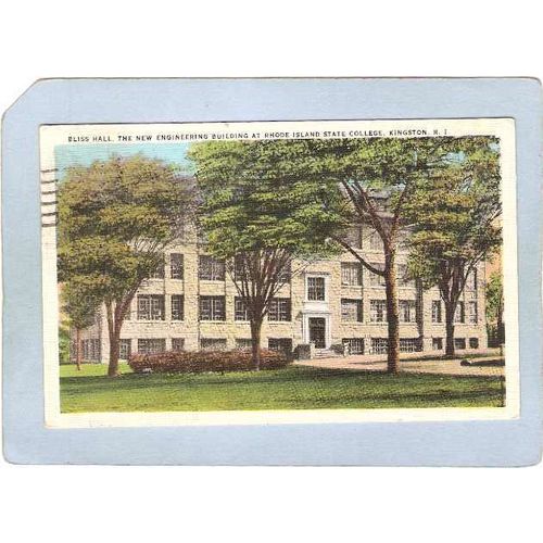Rhode Island Kingston Bliss Hall Rhode Island State College~625