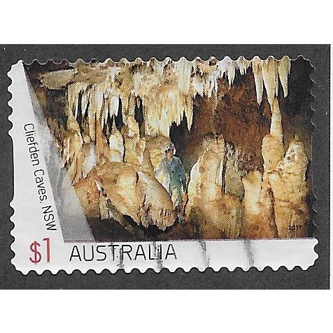 AUS 2017 $1.00 (S/A)'CAVES -CLIEFDEN CAVE' FINE USED (EBID63-904)