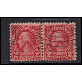 Used 634A 2c George Washington Barely Clears Pair K5212