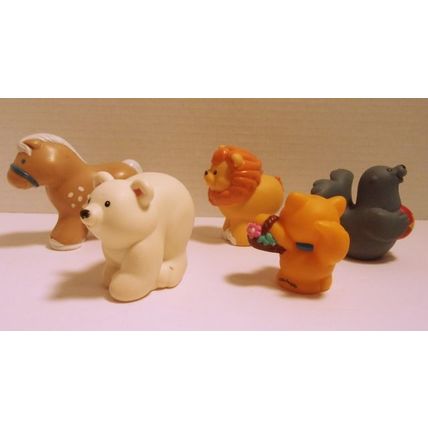 Vintage Fisher Price Little People ANIMAL Lot of 5 Different Animals