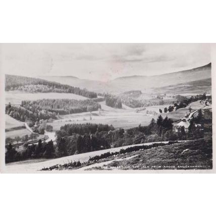 Valley Of The Isla Knockshannoch Aerial Austrian Real Photo Postcard
