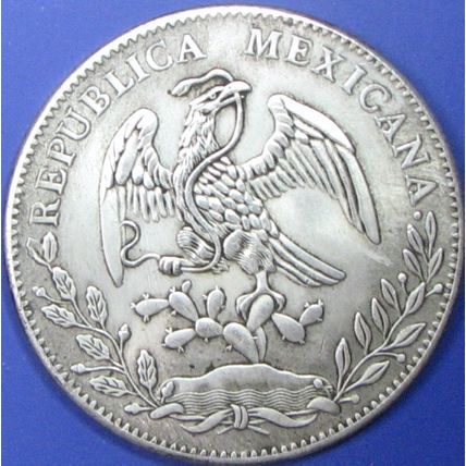 1882 Mexico. Casino Card Guard, Challenge Coin, Souvenir. REPLICA. 35.