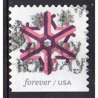 USA 2015 Geometric Snowflakes - Pink Forever Used