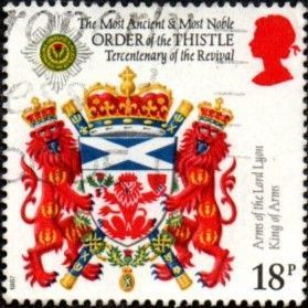 1987 300th Anniv. Revival of Order of Thistle 18p. Very Fine Used