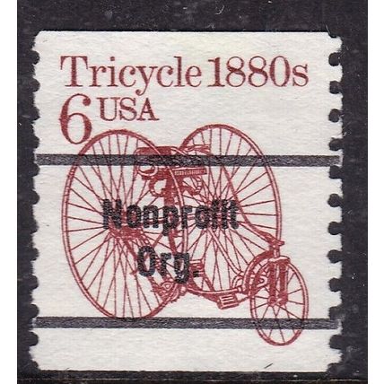 United States 1985 Tricycle 1880's 6c Non Profit Precance Fine Used SG 2158 VGC