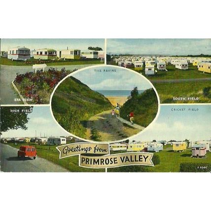 Yorkshire FILEY Primrose Valley Caravan Park Postcard (Dennis F.0244)