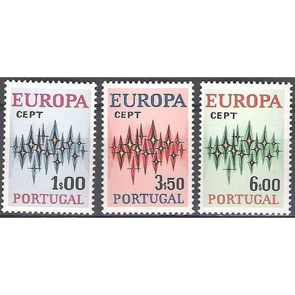 Portugal 1972 Michel 1166 - 1168 Neuf ** Cote (2008) 30.50 € Europa CEPT Etoiles