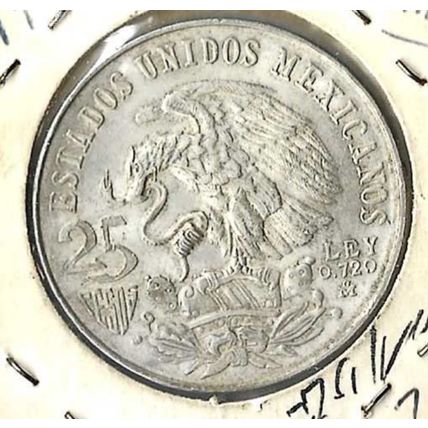 1968 Mexico Silver 25 Pesos UNC