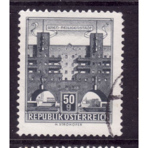 AUSTRIA 1957 SG 1298 BUILDINGS 50g GREY HEILGENSTADT FLATS FINE USED#