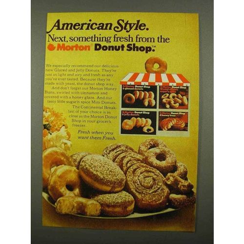 1975 Morton Donut Shop Ad - American Style