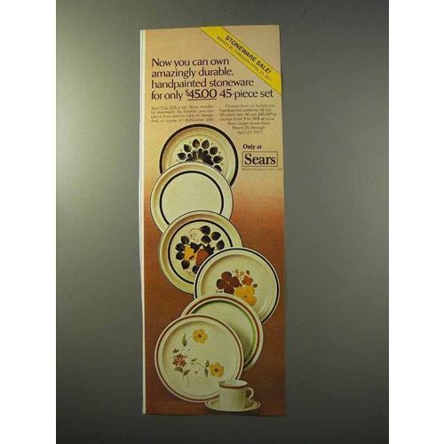 1977 Sears Stoneware Ad - Amazingly Durable