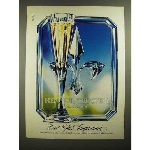 1979 Henkell Trocken Champagne Ad - in German - Das Glas Temperament