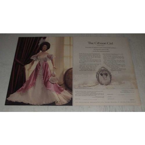1989 Franklin Heirloom Dolls Ad - Gibson Girl by Dana Gibson