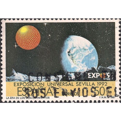 SPAIN, Expo '92 Seville, black 1987, 50 Ptas