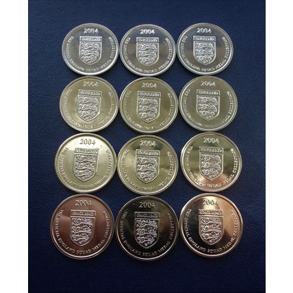Sainsbury's England Football Squad Medallions 2004 (x12 Part Set).