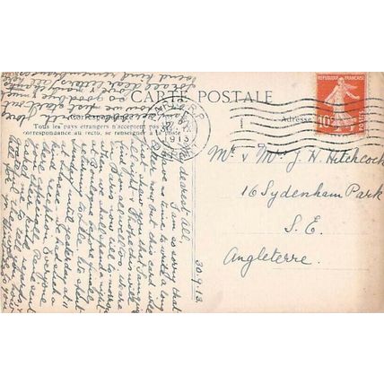Poitiers L'Eglise Saint Hilaire France Postcard 1913 used VGC