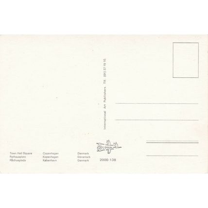 6x4 Continental size printed Town Hall Copenhagen Denmark