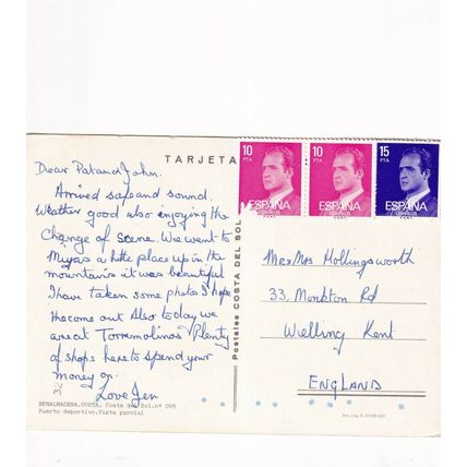 Benalmadena Spain Postcard posted VGC
