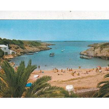 Menorca Cala Binisafua Spain Postcard 1986 posted VGC