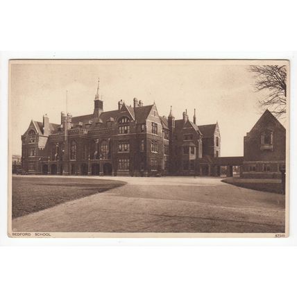 The School Bedford Postcard 67349
