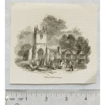 1860s engraving - Clifford Church